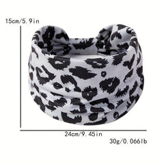 Y2K Leopard Prints Knotted Headband Colorful Sports Sweatband