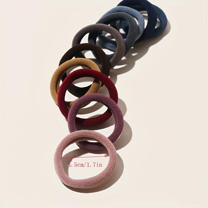 100pcs Thick Elastic Seamless Hair Ties Ponytail Holders for Girls Women