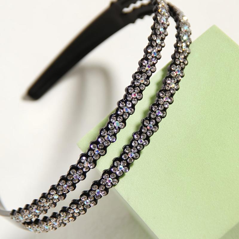 Rhinestone Headband Crystal Hairband Hair Hoops for Women Girls