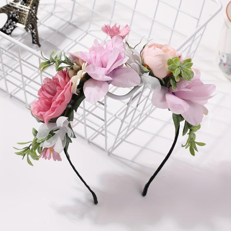 Boho Flower Leaf Headband Sweet Hair Band Women Girls Beach Party Costume
