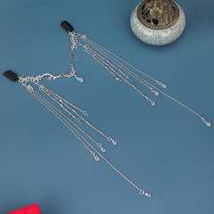 Chinese Vintage Tassel Headpiece Rhinestone Hair Pin