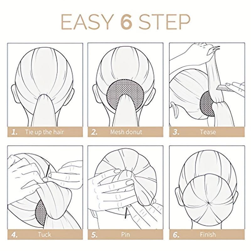4pcs Hair Bun Shaper Set Donut Bun Maker Blonde 10pcs Bobby Pins