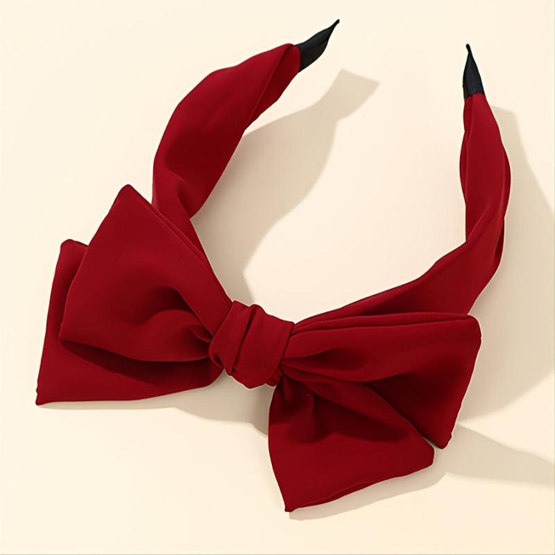 Sweet Solid Bow Knot Hairband Hair Accessories