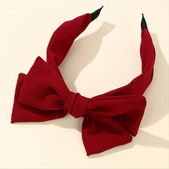 Sweet Solid Bow Knot Hairband Hair Accessories