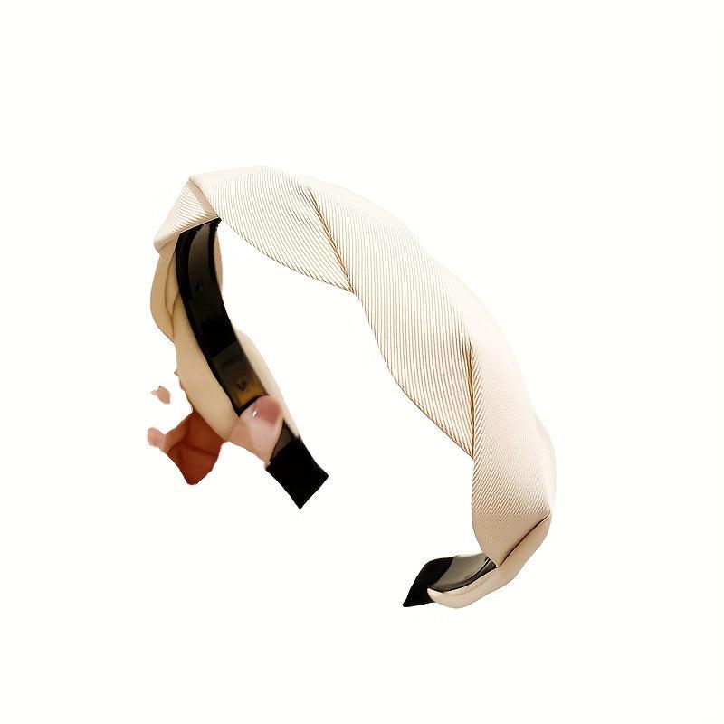 Braided Fabric Headband French Hairband Vintage Style Solid Hair Accessories