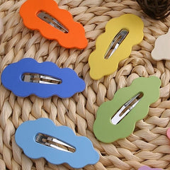 10pcs Candy Cloud Snap Clips Matte Colors Barrettes for Women Hair Accessories