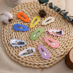10pcs Candy Cloud Snap Clips Matte Colors Barrettes for Women Hair Accessories