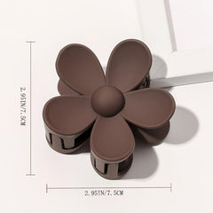 6pcs Large Rectangle Hair Claw Clips Matte Flower Hair Clips For Women