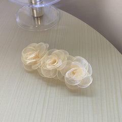 Mesh Rose Flower Hair Clip Tulle Floral Barrettes Wedding Hair Accessories