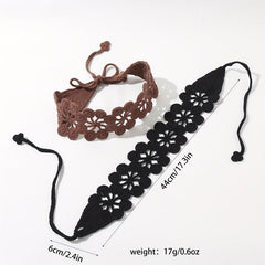 Hollow Crochet Hair Scarf Weaving Headband Hair Bundle