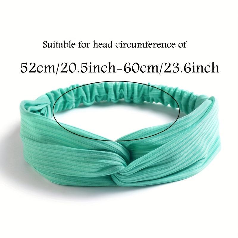 Boho Knotted Cross Headband Non Slip Hair Band for Girls