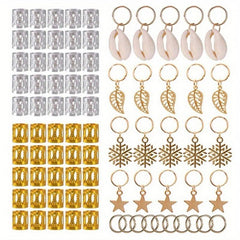 80 Pcs Hair Jewelry Rings Aluminum Dreadlocks Braid Rings Adjustable