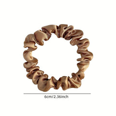 12pcs Small Satin Scrunchies Soft Elastic Ponytail Holder Women Girls Hair Acces