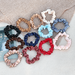 12pcs Small Satin Scrunchies Soft Elastic Ponytail Holder Women Girls Hair Acces