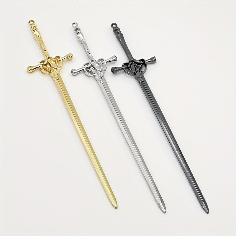 Sword Hair Pin Vintage Alloy Headwear Non Slip Hair Accessory