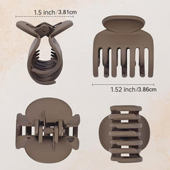 4pcs Small Hair Claw Clips Matte Octopus Hair Clips for Women Girls