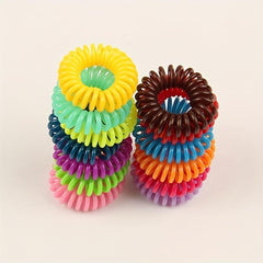12pcs Colorful Spiral Hair Tie Elastic Head Bands Scrunchies