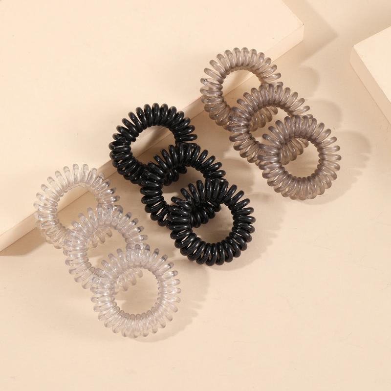 9pcs Spiral Hair Ties for Thick Hair, No Crease, All Hair Types