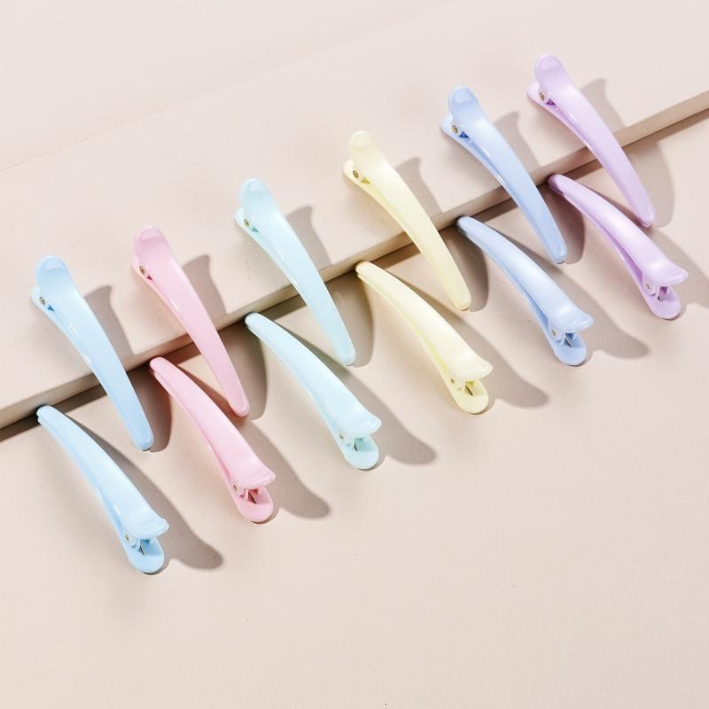 12pcs Plastic Hair Clips Candy Strong Hold Grip Hair Jaw Clip For Thick Hair