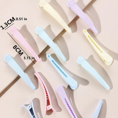 12pcs Plastic Hair Clips Candy Strong Hold Grip Hair Jaw Clip For Thick Hair