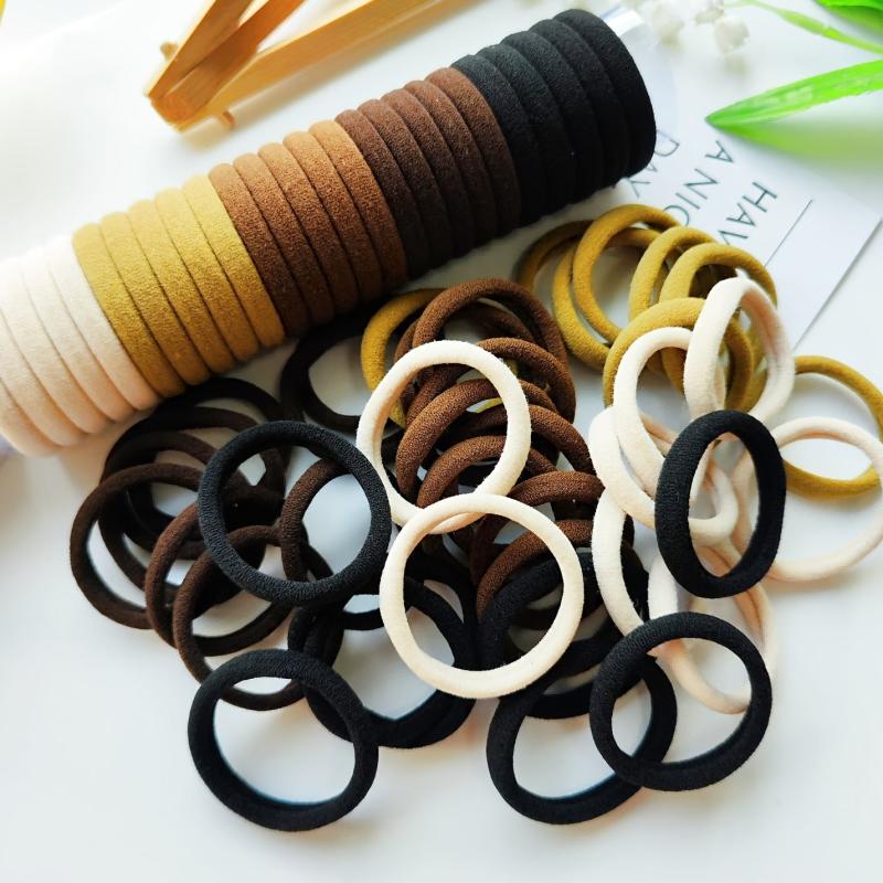 40 PCS Colorful Hair Ties for Women - Seamless Hair Accessories