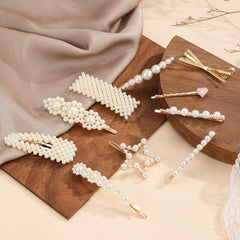 10pcs Pearl Barrettes Hair Clip Bridal Hair Accessories