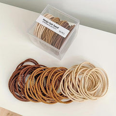 50pcs Boxed Rubber Band Head Tie Hair Rope for Girls Women