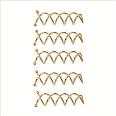 5pcs Spiral Hair Clip U Shaped Hair Styler Ponytail Bun Headwear Hairpin