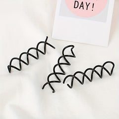 5pcs Spiral Hair Clip U Shaped Hair Styler Ponytail Bun Headwear Hairpin