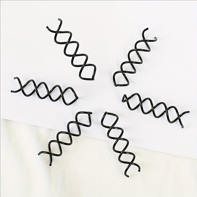 5pcs Spiral Hair Clip U Shaped Hair Styler Ponytail Bun Headwear Hairpin