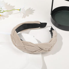 Flannel Braided Headbands Hairband Criss Cross Fall Winter Hair Accessories