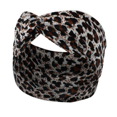 Leopard Wide Brim Hairband Velvet Headband for Women
