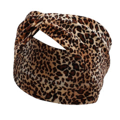Leopard Wide Brim Hairband Velvet Headband for Women