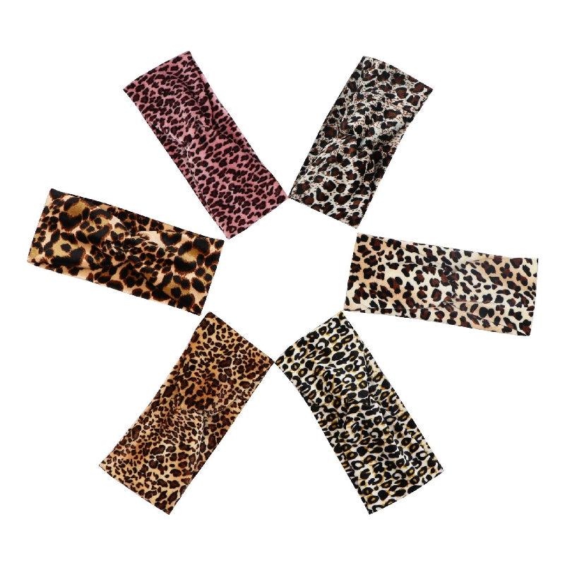 Leopard Wide Brim Hairband Velvet Headband for Women