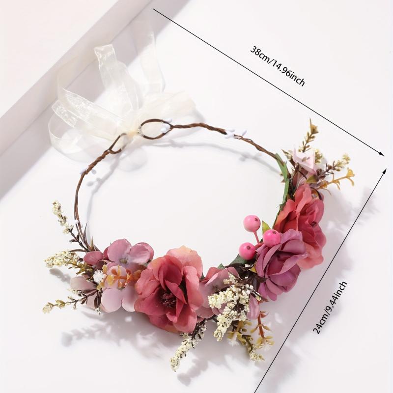 Ratten Braided Wreath Crown Hair Band for Women Girls Party Wedding
