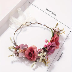 Ratten Braided Wreath Crown Hair Band for Women Girls Party Wedding