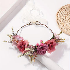 Ratten Braided Wreath Crown Hair Band for Women Girls Party Wedding
