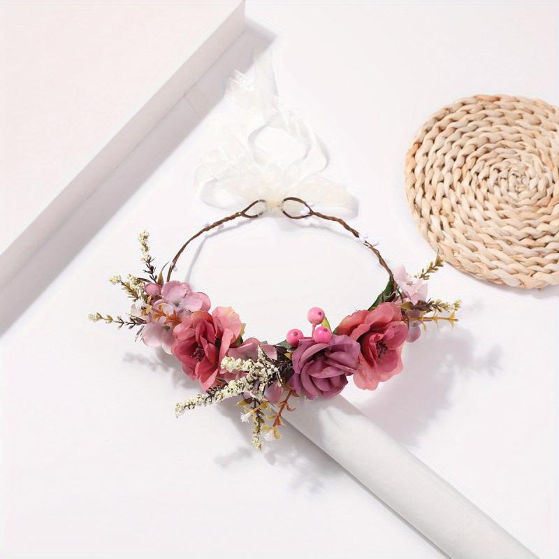 Ratten Braided Wreath Crown Hair Band for Women Girls Party Wedding