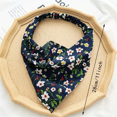 Floral Print Headband Elastic Scarf Hair Accessories For Women Girls
