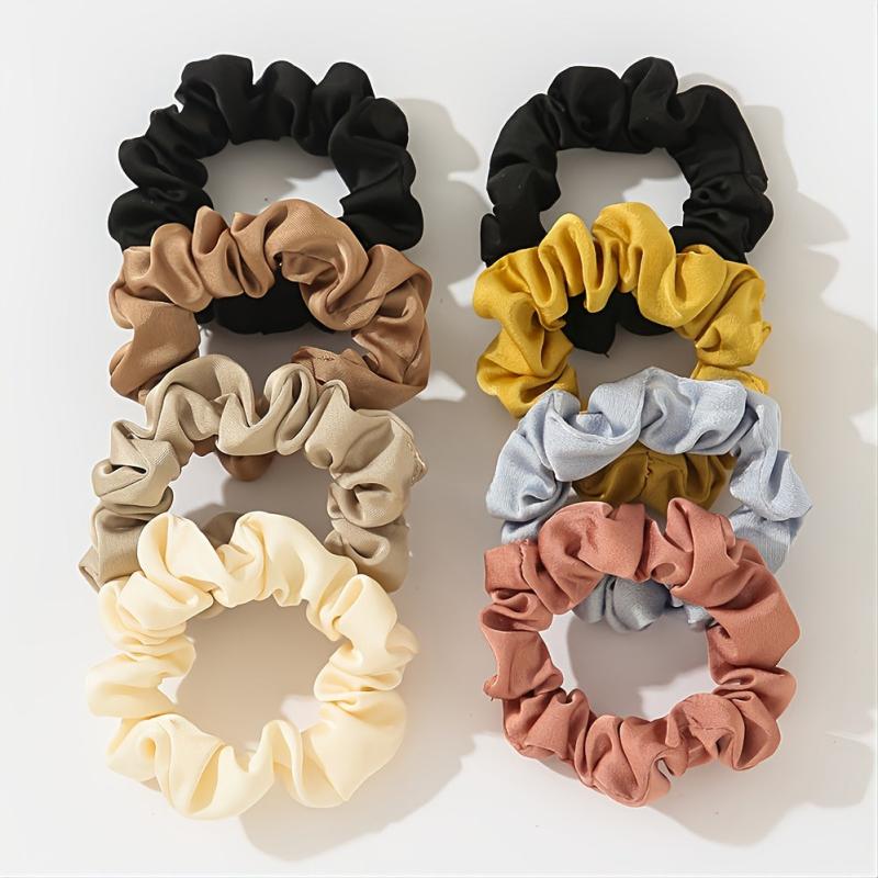 8pcs Silk Scrunchies Large Hair Ties Adults Women's Hair Ties
