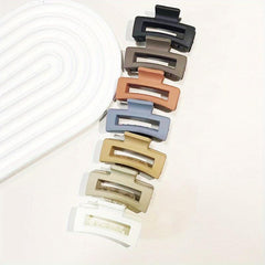 Frosted Style Hair Claw Hollow Rectangle Hair Claw