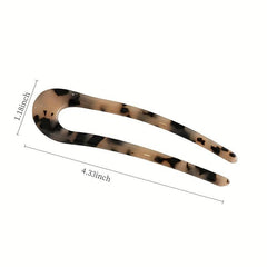 Vintage Chinese Style Acetate U-Shaped Hairpin Women Hair Accessories