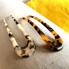 Vintage Chinese Style Acetate U-Shaped Hairpin Women Hair Accessories
