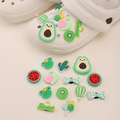 20pcs PVC Fruit Shoe Charm for Girls Sandals Slippers