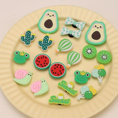 20pcs PVC Fruit Shoe Charm for Girls Sandals Slippers