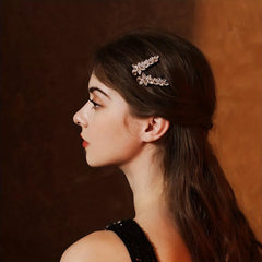 Zircon Leaf Rhinestone Hairclip Party Favor Decorations Hair Accessories