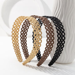 3pcs Thin Braided & Wavy Style Headbands No Slip Teeth Girls Women