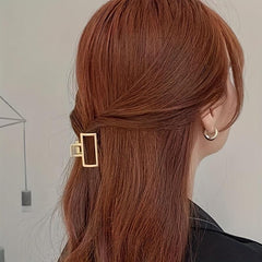 Metal Hair Claw Clips Rectangle Hairpin Strong Hold Hair Accessories