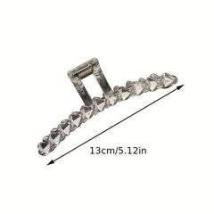 Rhinestone Hair Claw Heart Star Charm Shark Claw Y2K Hair Accessories