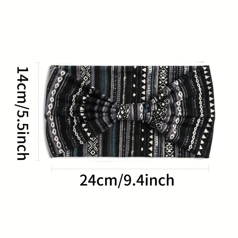 Boho Style Vintage Hair Tie Stretch Wide Brim Striped Hair Accessories